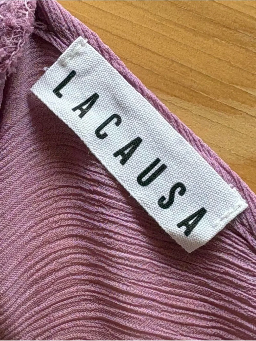 Sheer LACAUSA Lavender V-Neck Flowing Maxi Dress - Picture 4 of 5